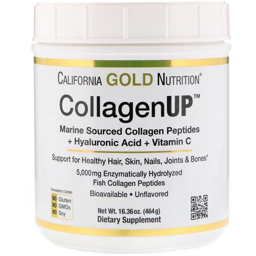California Gold Nutrition, CollagenUP, Marine Collagen + Hyaluronic Acid + Vitamin C, Unflavored, 16.36 oz (464 g) Review