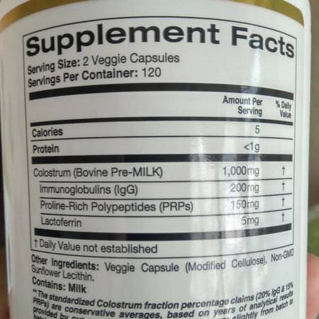 Supplements Digestion Colostrum Non Gmo California Gold Nutrition CGN