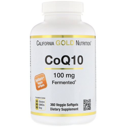 California Gold Nutrition, CoQ10, 100 mg, 360 Veggie Softgels Review