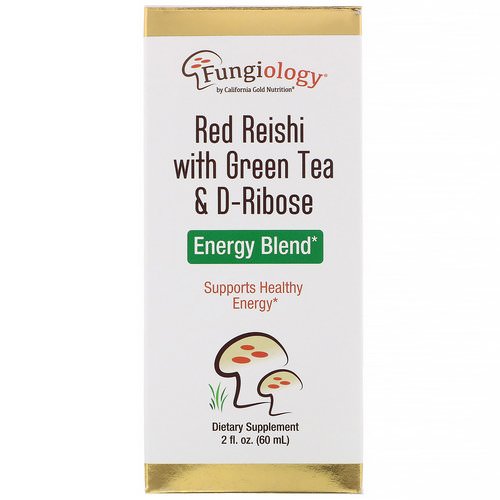 California Gold Nutrition, Fungiology, Red Reishi with Green Tea & Ribose, Energy Blend, 2 fl oz (60 ml) Review