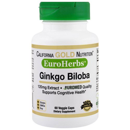 California Gold Nutrition, Ginkgo Biloba Extract, EuroHerbs, European Quality, 120 mg, 60 Veggie Caps Review