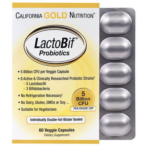 California Gold Nutrition, LactoBif Probiotics, 5 Billion CFU, 60 Veggie Capsules Review
