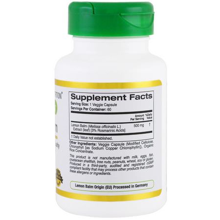 Condition Specific Formulas, Lemon Balm Melissa, Homeopathy, Herbs