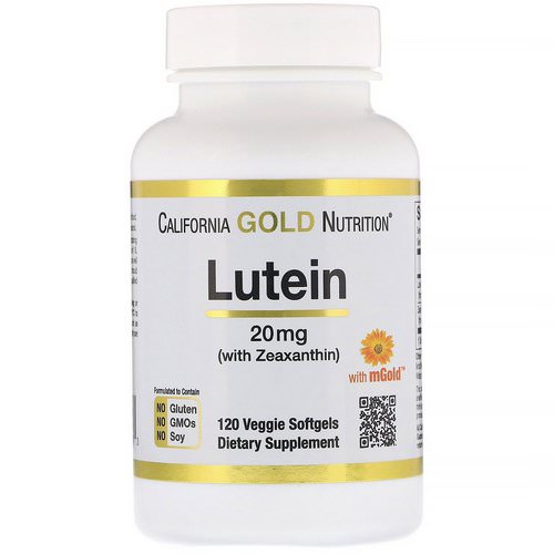 California Gold Nutrition, Lutein with Zeaxanthin, 20 mg, 120 Veggie Softgels Review