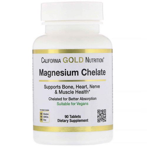 California Gold Nutrition, Magnesium Chelate, 210 mg, 90 Tablets Review