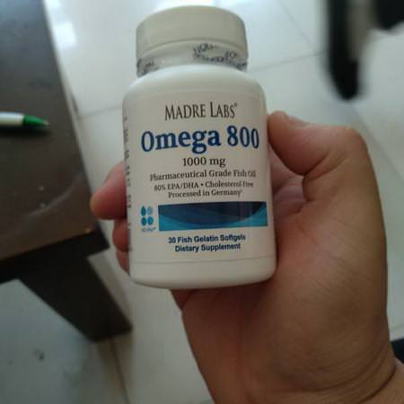 Omega 800 by Madre Labs, Pharmaceutical Grade Fish Oil