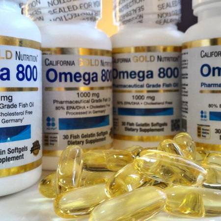 California Gold Nutrition, Omega 800 by Madre Labs, Pharmaceutical Grade Fish Oil, 80% EPA/DHA, Triglyceride Form, 1000 mg, 30 Fish Gelatin Softgels Review