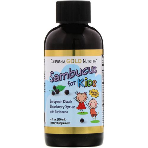 California Gold Nutrition, Sambucus for Kids, European Black Elderberry Syrup with Echinacea, 4 fl oz (120 ml) Review