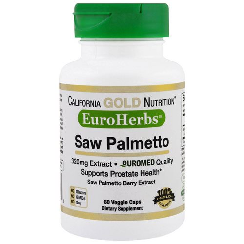 California Gold Nutrition, Saw Palmetto Extract, EuroHerbs, European Quality, 320 mg, 60 Veggie Caps Review