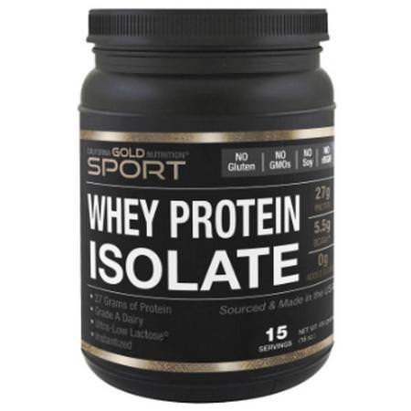 California Gold Nutrition, SPORT, Whey Protein Isolate, Unflavored, 90% Protein, Fast Absorption, Easy to Digest, Single Source Grade A Wisconsin, USA Dairy, 75 Servings, 5 lbs (2270 g) Review