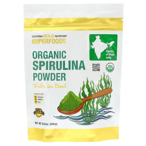 California Gold Nutrition, Superfoods, Organic Spirulina Powder, 8.5 oz (240 g) Review
