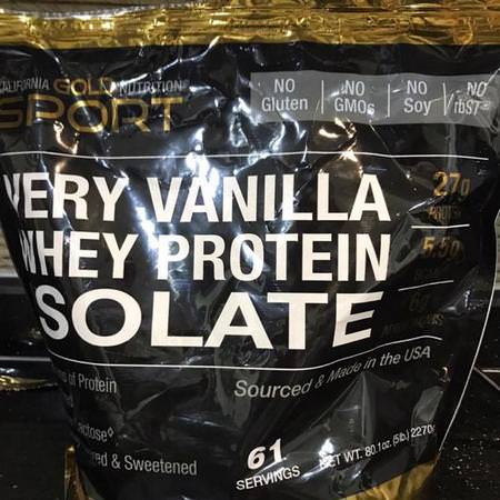 California Gold Nutrition, Very Vanilla Flavor Whey Protein Isolate, 2 lbs (908 g) Review