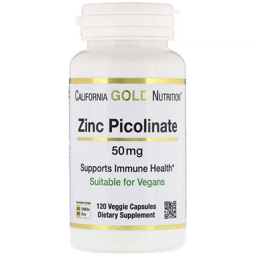California Gold Nutrition, Zinc Picolinate, 50 mg, 120 Veggie Capsules Review