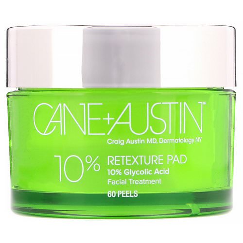 Cane + Austin, Retexture Pad, 10% Glycolic Acid, 60 Peels Review