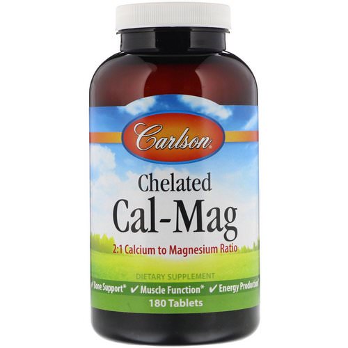 Carlson Labs, Chelated Cal-Mag, 180 Tablets Review