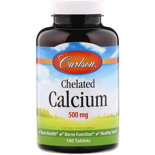 Carlson Labs, Chelated Calcium, 500 mg, 180 Tablets Review