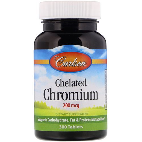 Carlson Labs, Chelated Chromium, 200 mcg, 300 Tablets Review