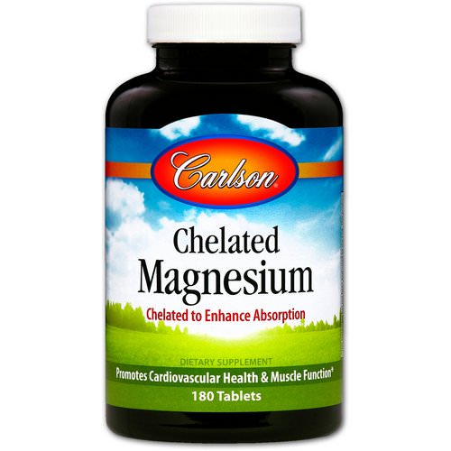 Carlson Labs, Chelated Magnesium, 180 Tablets Review