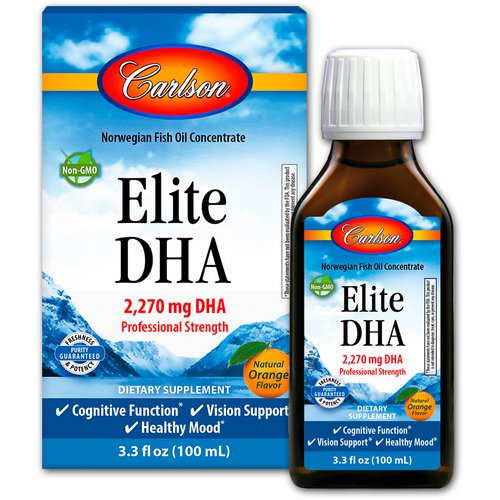 Carlson Labs, Elite DHA, Natural Orange Flavor, 2270 mg, 3.3 fl oz (100 ml) Review