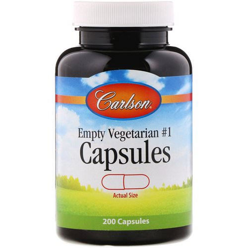 Carlson Labs, Empty Vegetarian #1 Capsules, 200 Capsules Review