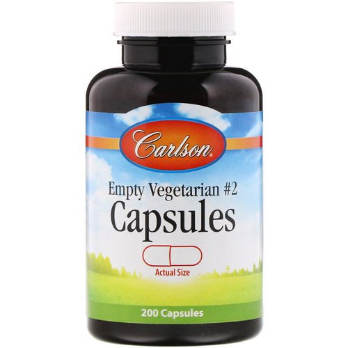Carlson Labs, Empty Vegetarian #2 Capsules, 200 Capsules Review