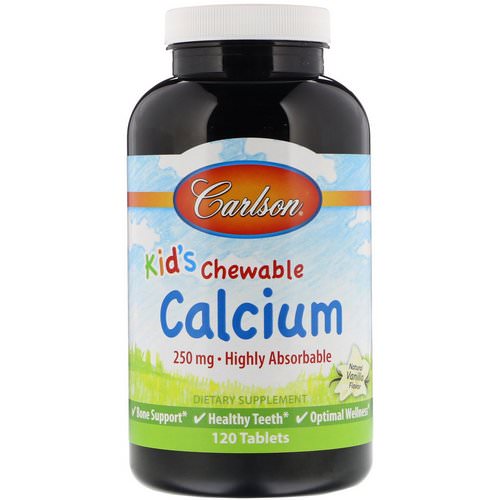 Carlson Labs, Kid's Chewable Calcium, Natural Vanilla Flavor, 250 mg, 120 Tablets Review