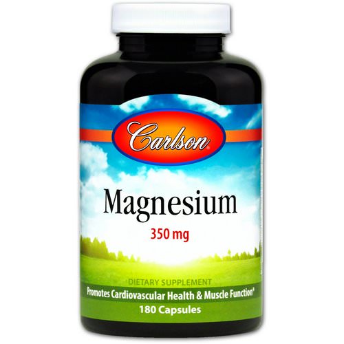 Carlson Labs, Magnesium, 350 mg, 180 Capsules Review