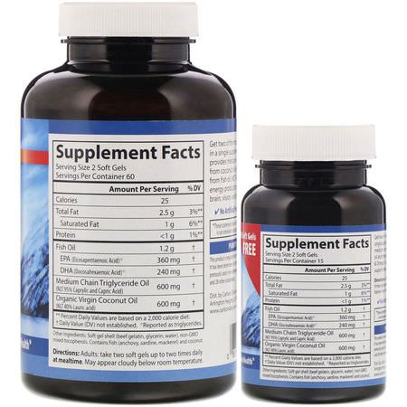 MCT Oil, Weight, Diet, Omega-3 Fish Oil, Omegas EPA DHA, Fish Oil, Supplements
