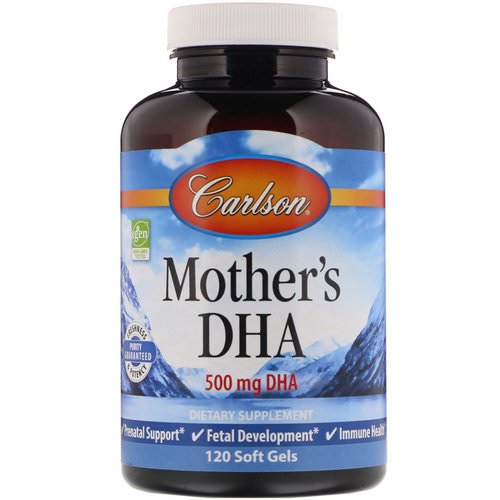 Carlson Labs, Mother's DHA, 500 mg, 120 Soft Gels Review