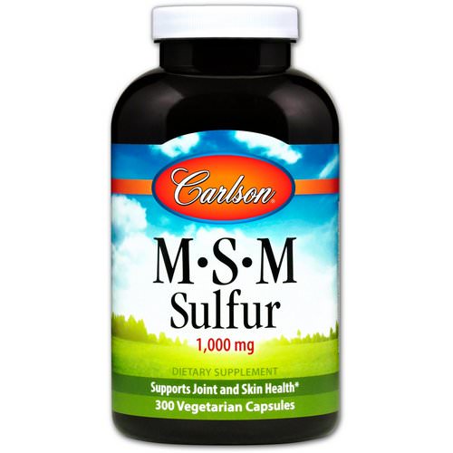 Carlson Labs, MSM Sulfur, 1,000 mg, 300 Vegetarian Capsules Review