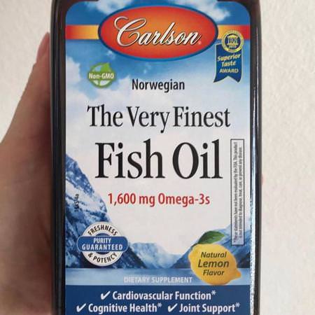 Carlson Labs, Norwegian, The Very Finest Fish Oil, Natural Lemon Flavor, 1,600 mg, 16.9 fl oz (500 ml) Review