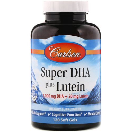 Carlson Labs, Super DHA plus Lutein, 120 Soft Gels Review