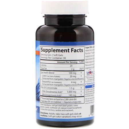 Zeaxanthin, Lutein, Nose, Ear, Eye, DHA, Omegas EPA DHA, Fish Oil, Supplements