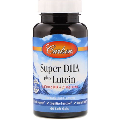 Carlson Labs, Super DHA Plus Lutein, 60 Softgels Review