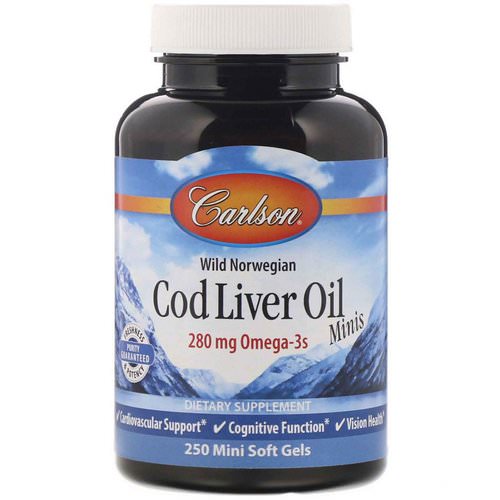 Carlson Labs, Wild Norwegian Cod Liver Oil Minis, 250 Mini Soft Gels Review