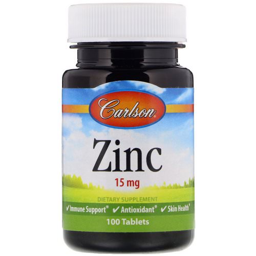 Carlson Labs, Zinc, 15 mg, 100 Tablets Review