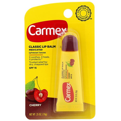 Carmex, Classic Lip Balm, Medicated, Cherry, SPF 15, .35 oz (10 g) Review