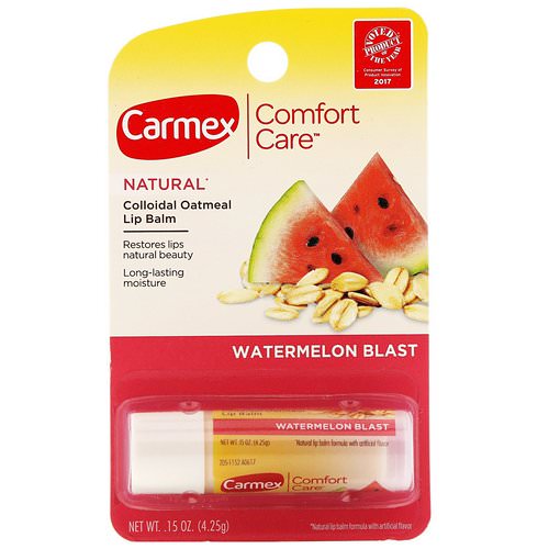 Carmex, Comfort Care, Colloidal Oatmeal Lip Balm, Watermelon Blast, .15 oz (4.25 g) Review