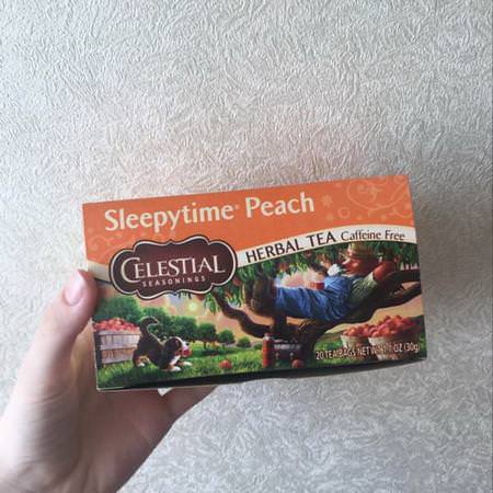 Celestial Seasonings, Herbal Tea, Caffeine Free, Sleepytime Peach, 20 Tea Bags, 1.0 oz (29 g) Review