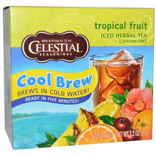 Celestial Seasonings, Iced Herbal Tea, Caffeine Free, Tropical Fruit, 40 Tea Bags, 3.2 oz (91 g) Review