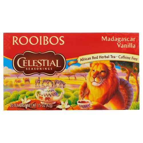 Celestial Seasonings, Rooibos Tea, Madagascar Vanilla, Caffeine Free, 20 Tea Bags, 1.5 oz (42 g) Review
