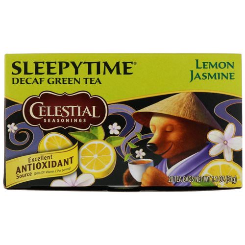 Celestial Seasonings, Sleepytime Green Lemon Jasmine, Decaf, 20 Tea Bags, 1.1 oz (31 g) Review