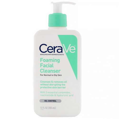 CeraVe, Foaming Facial Cleanser, For Normal to Oily Skin, 12 fl oz (355 ml) Review