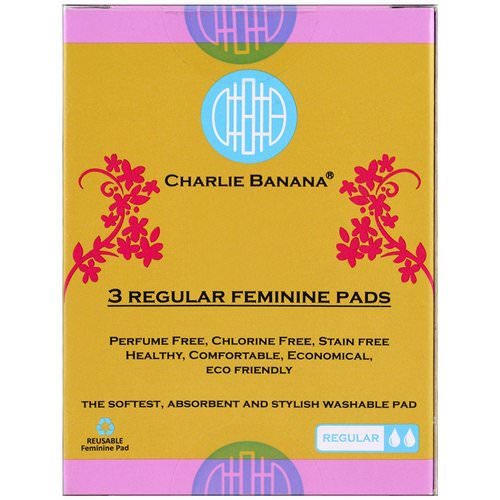 Charlie Banana, Regular Feminine Pads, Floralie, 3 Pads Review
