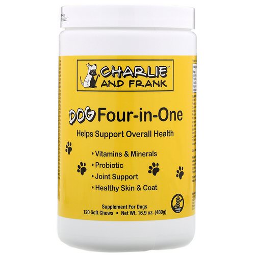 Charlie & Frank, Dog Four-in-One, 120 Soft Chews Review