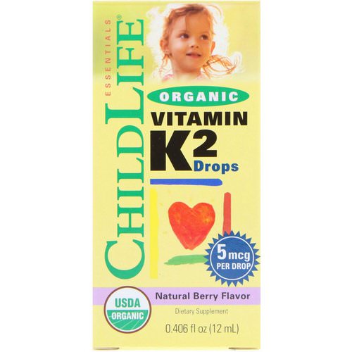 ChildLife, Organic, Vitamin K2 Drops, Natural Berry Flavor, 0.406 fl oz (12 ml) Review