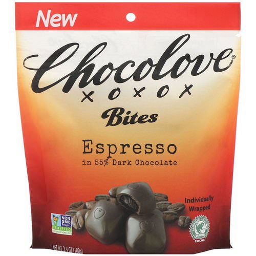 Chocolove, Bites, Espresso in 55% Dark Chocolate, 3.5 oz (100 g) Review