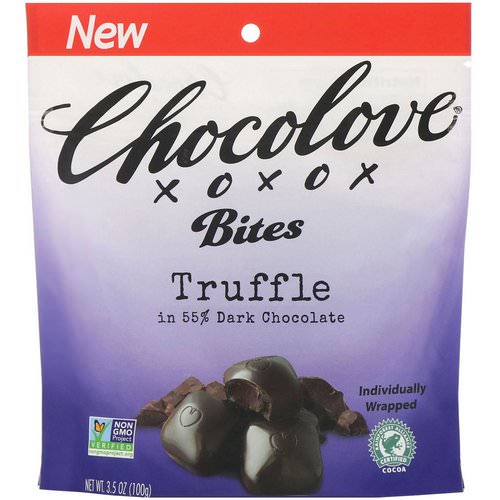 Chocolove, Bites, Truffle in 55% Dark Chocolate, 3.5 oz (100 g) Review