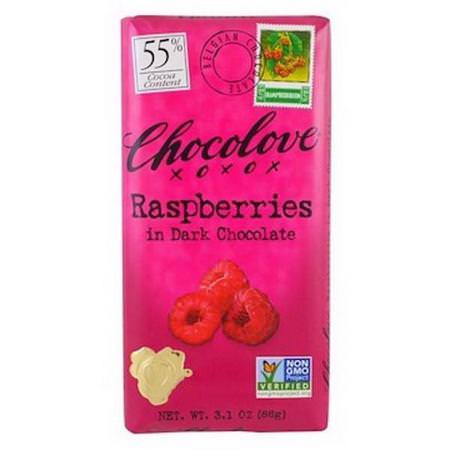 Chocolove, Raspberries in Dark Chocolate, 3.1 oz (88 g) Review