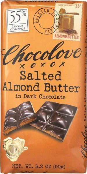 Chocolove, Salted Almond Butter in Dark Chocolate, 3.2 oz (90 g) Review